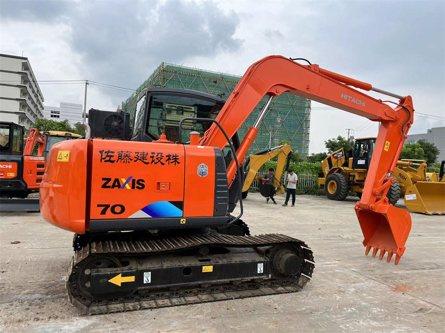 Used Hitachi ZX70 Excavator Zaxis70 Small Digger Earthmoving Red Color