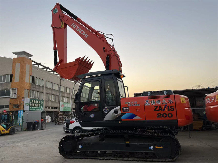 Used Japan 2021Year Hitachi ZX200 Excavator Excellent Condition Red Color