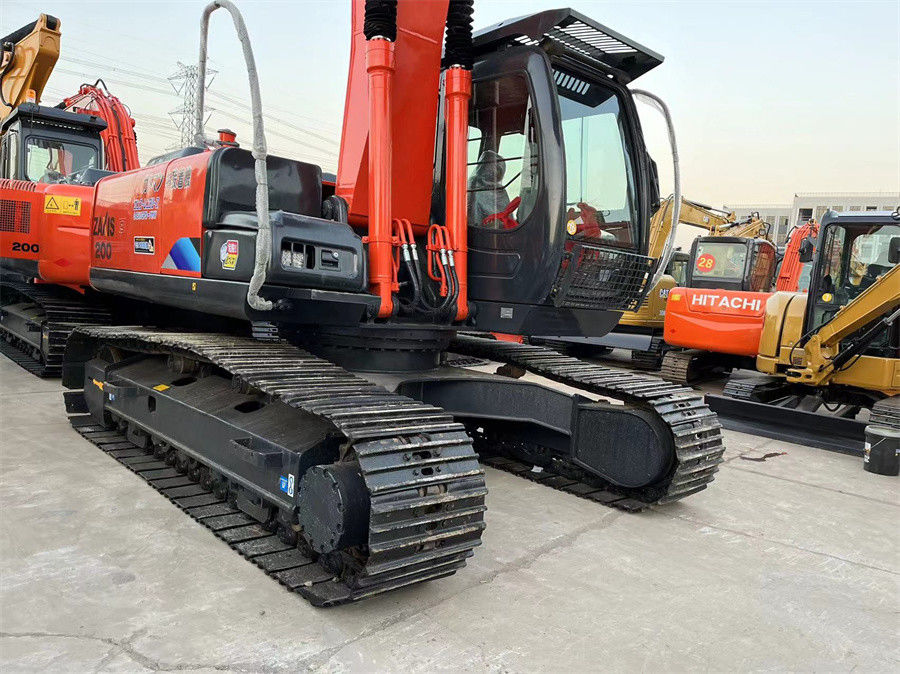 Used Japan 2021Year Hitachi ZX200 Excavator Excellent Condition Red Color