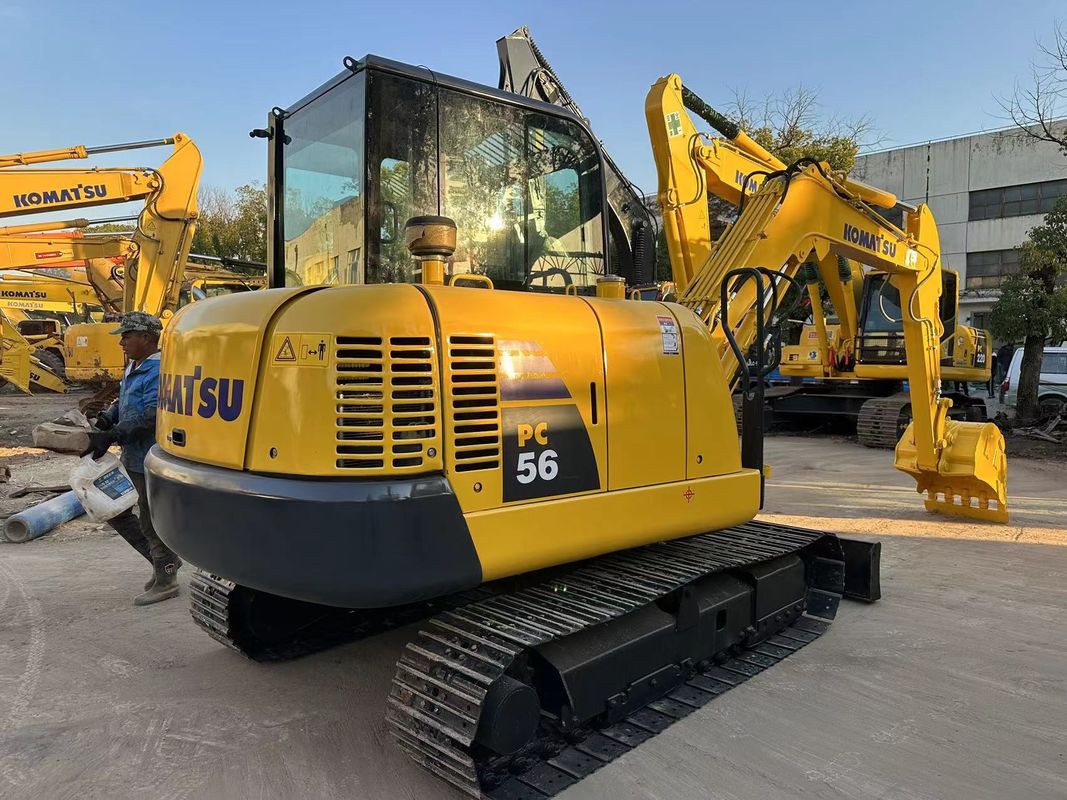 Komatsu PC56-7 Used Mini Excavator 5 Tons Komatsu Excavator In Good Condition
