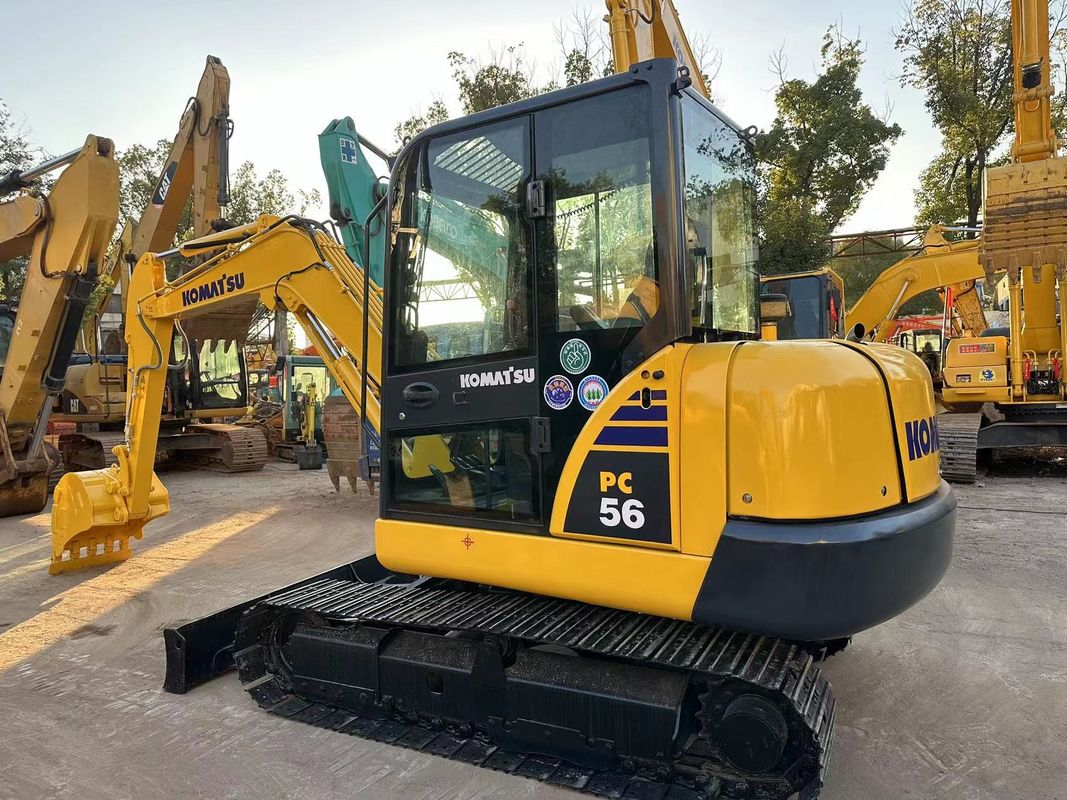 Komatsu PC56-7 Used Mini Excavator 5 Tons Komatsu Excavator In Good Condition