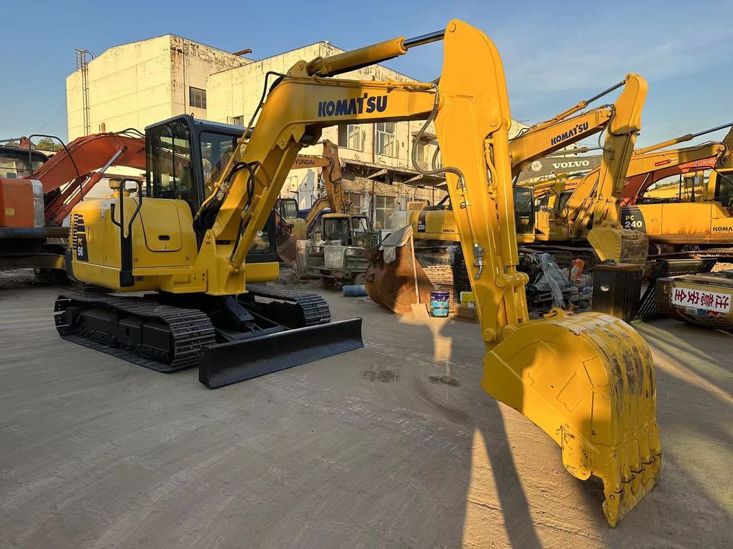 Komatsu PC56-7 Used Mini Excavator 5 Tons Komatsu Excavator In Good Condition