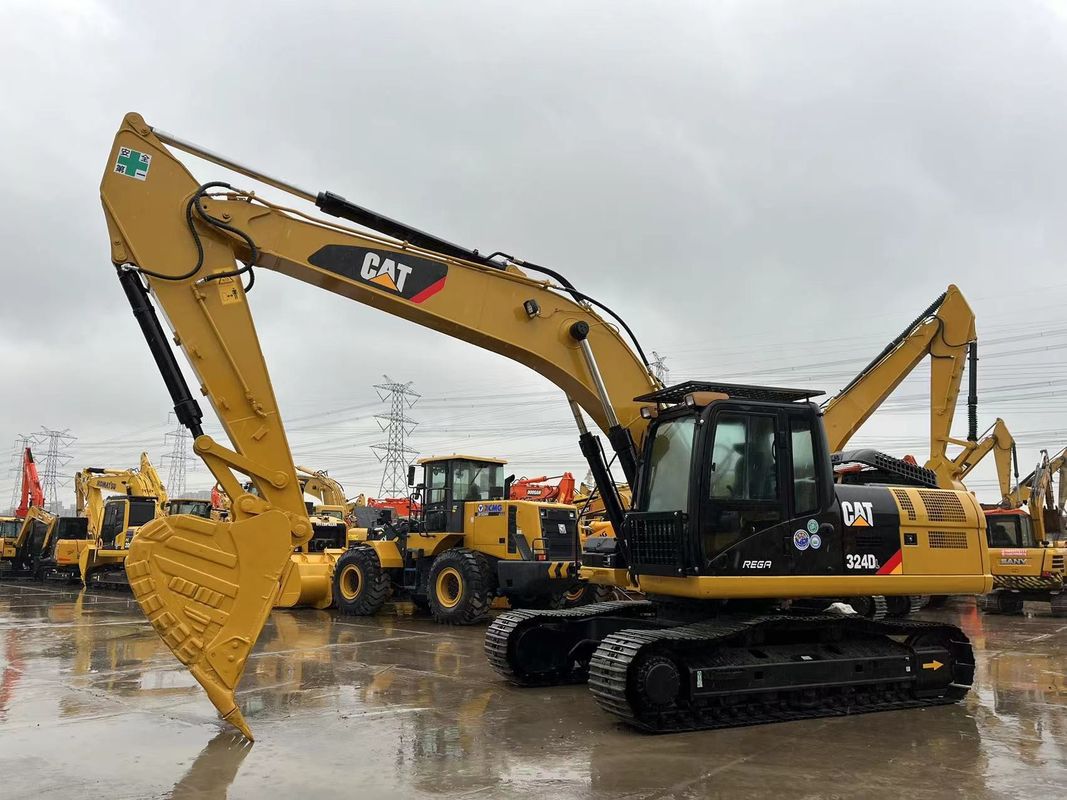 Heavy Duty Used CAT 324DL Crawler Excavator Caterpillar Breaker Hammer Line Powerful Engine