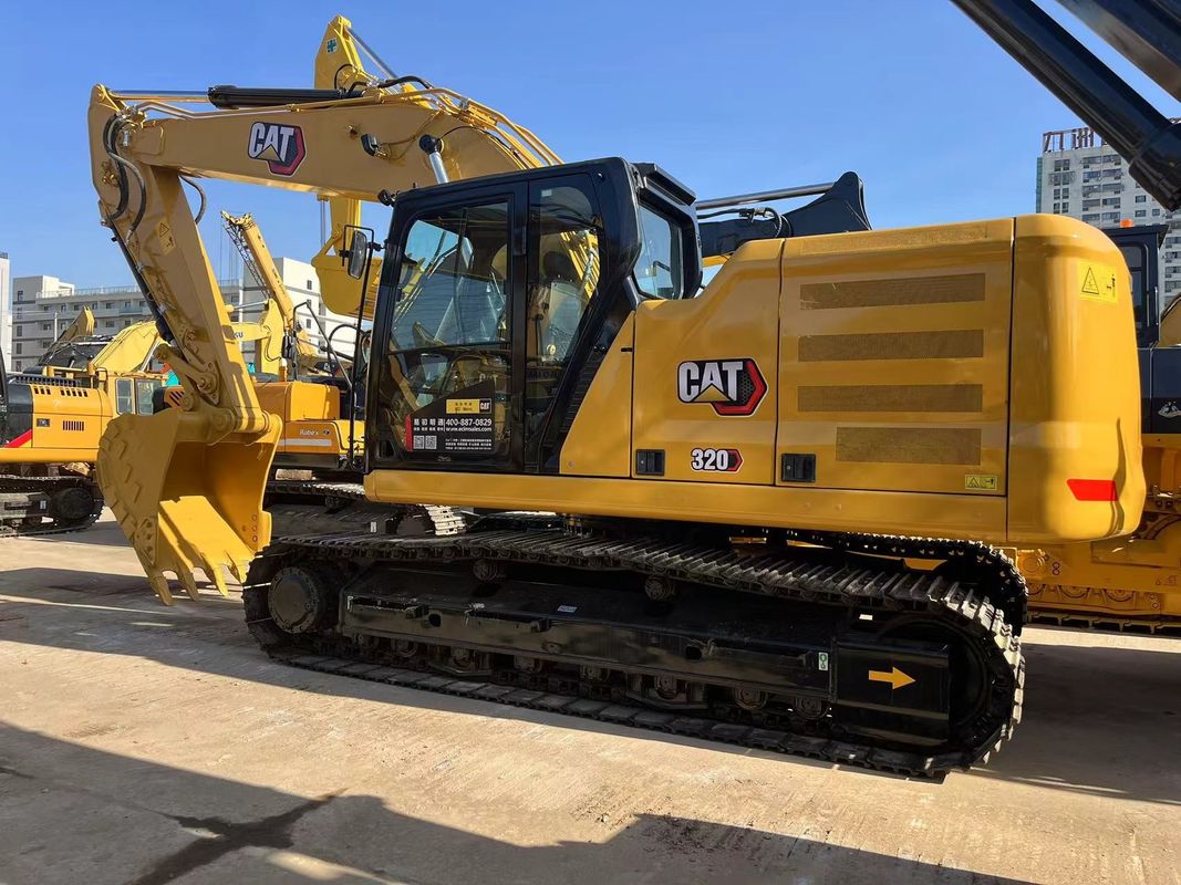 Six Cylinder Original Cat 320 Excavator With Cat C7.1 Engine Medium Size Cat Excavator