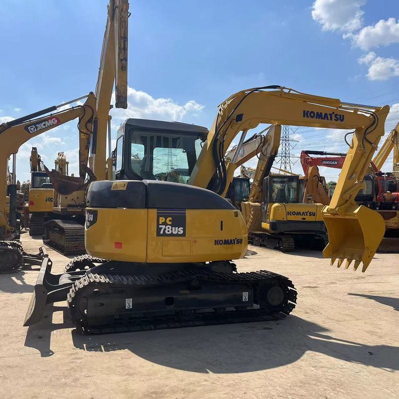 8 Ton Used Komatsu PC78US-6 Mini Excavator with 0.34 m3 Bucket Capacity