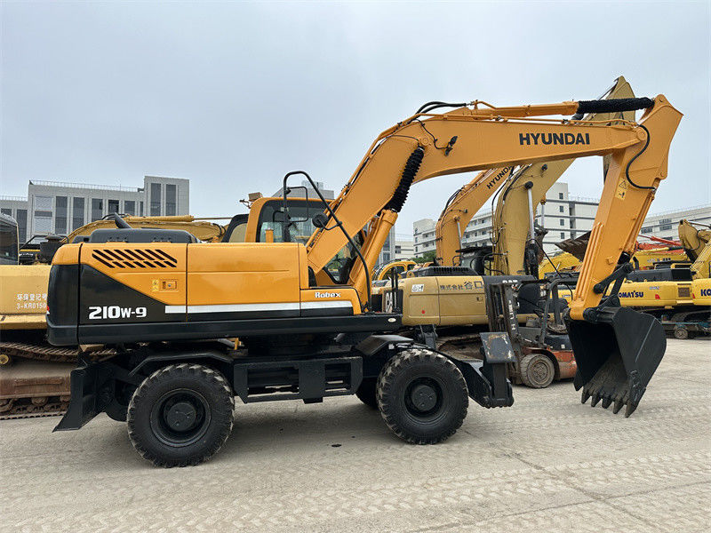 Refurbished Used Hyundai R210W-9 Wheel Excavator Used Hyundai 21 Ton 210 Wheel Excavator
