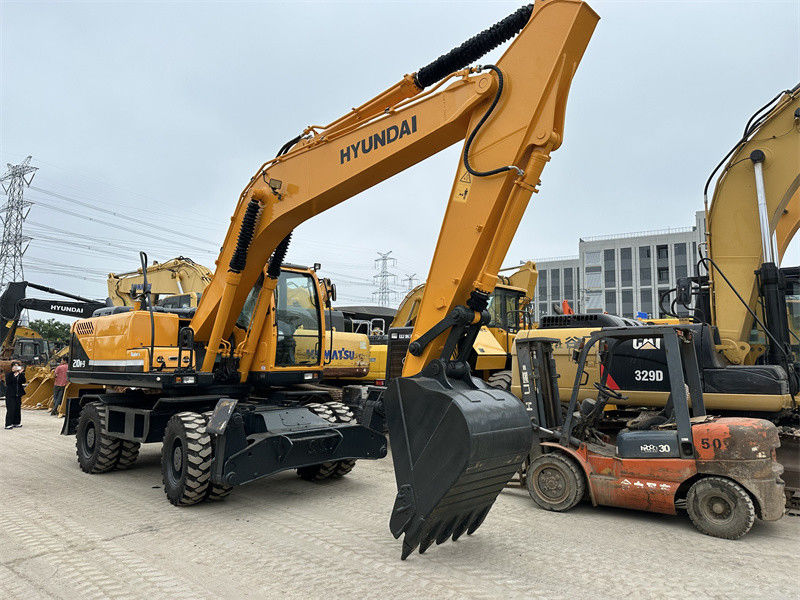 Refurbished Used Hyundai R210W-9 Wheel Excavator Used Hyundai 21 Ton 210 Wheel Excavator