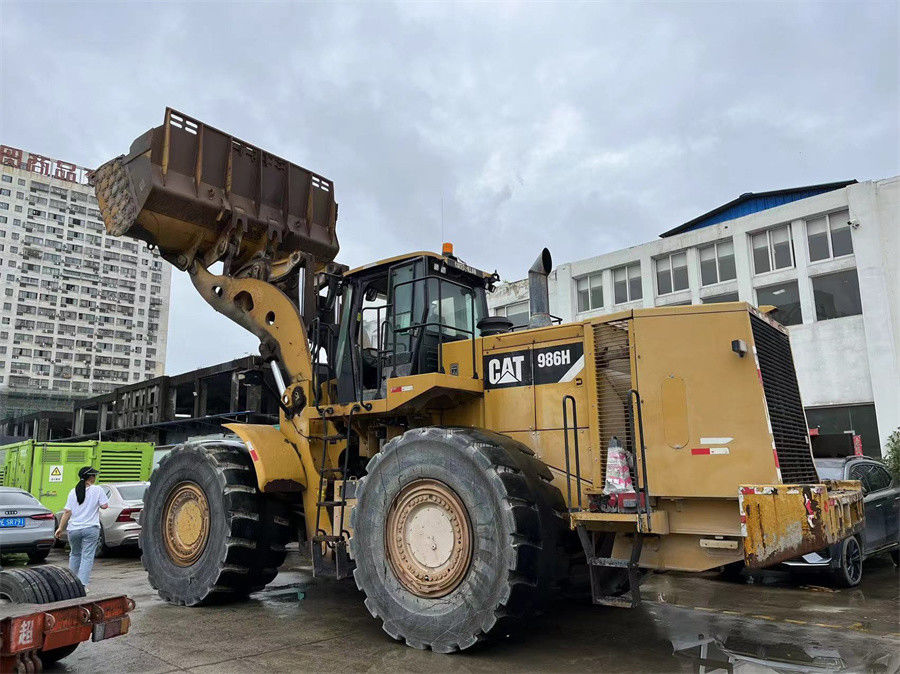 Original Color CAT 986H Front Wheel Loader Powerful Engine C15