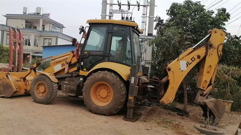 Origin Used SDLG B877 Backhoe Loader with split bucket Second Hand SDLG Wheel Backhoe Loader