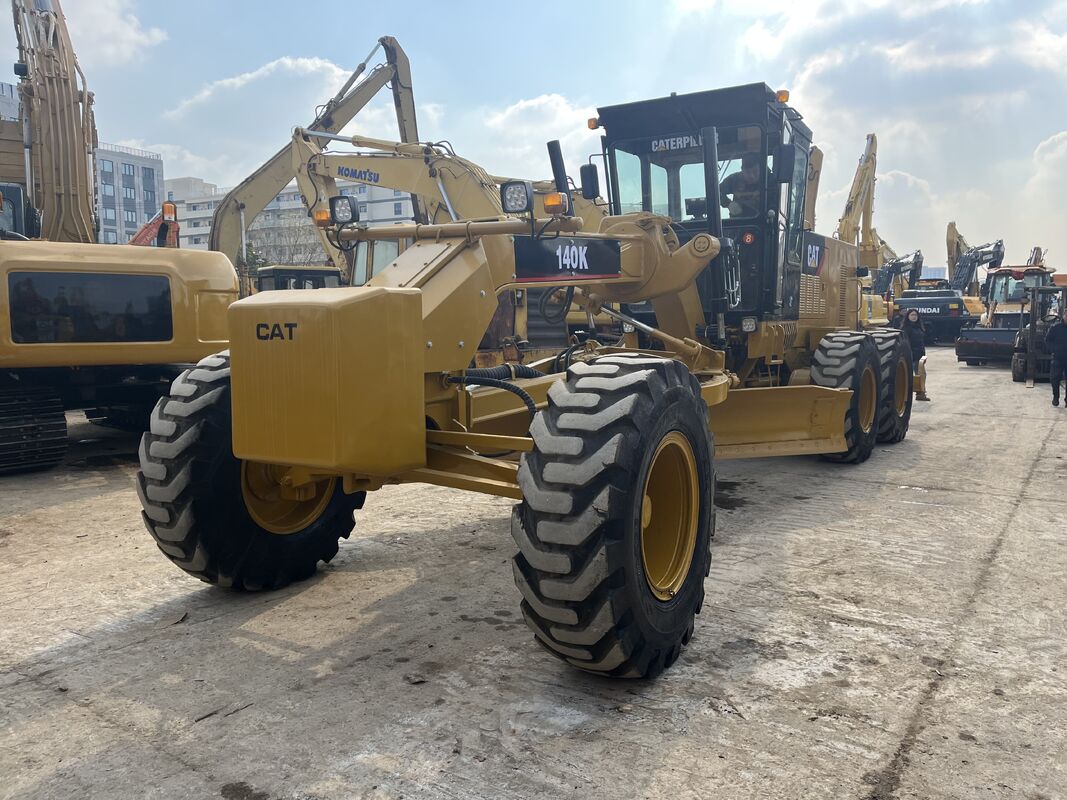 Used CAT 140K Motor Grader Equipped with Ergonomic Cab and Intuitive Controls Enhancing Operator Productivity and Reducing Effort