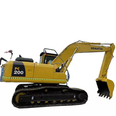 Pc200-8 Crawler Used Komatsu Excavator 20 Tons Yellow